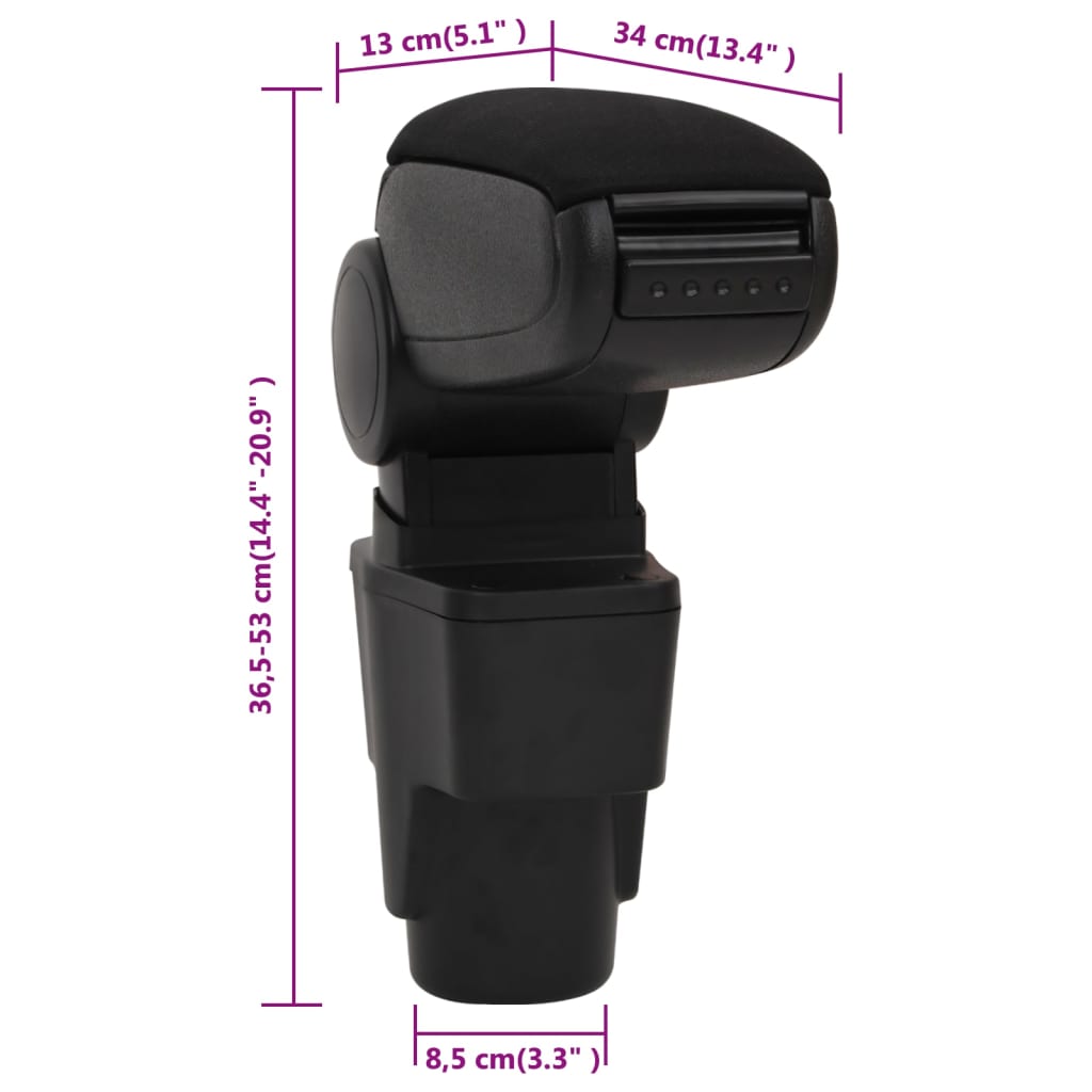Armsteun 13x34x(36,5-53) cm ABS zwart