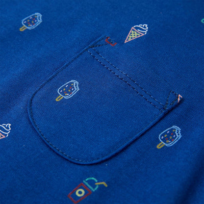 Kindertopje 140 donkerblauw