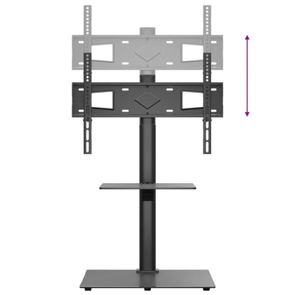 Tv-standaard hoekmodel 2-laags voor 32-65 inch zwart